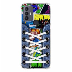 Funda Silicona Antigolpes para TCL 30 SE / 30E / 306 4G diseño Zapatillas 14 Dibujos