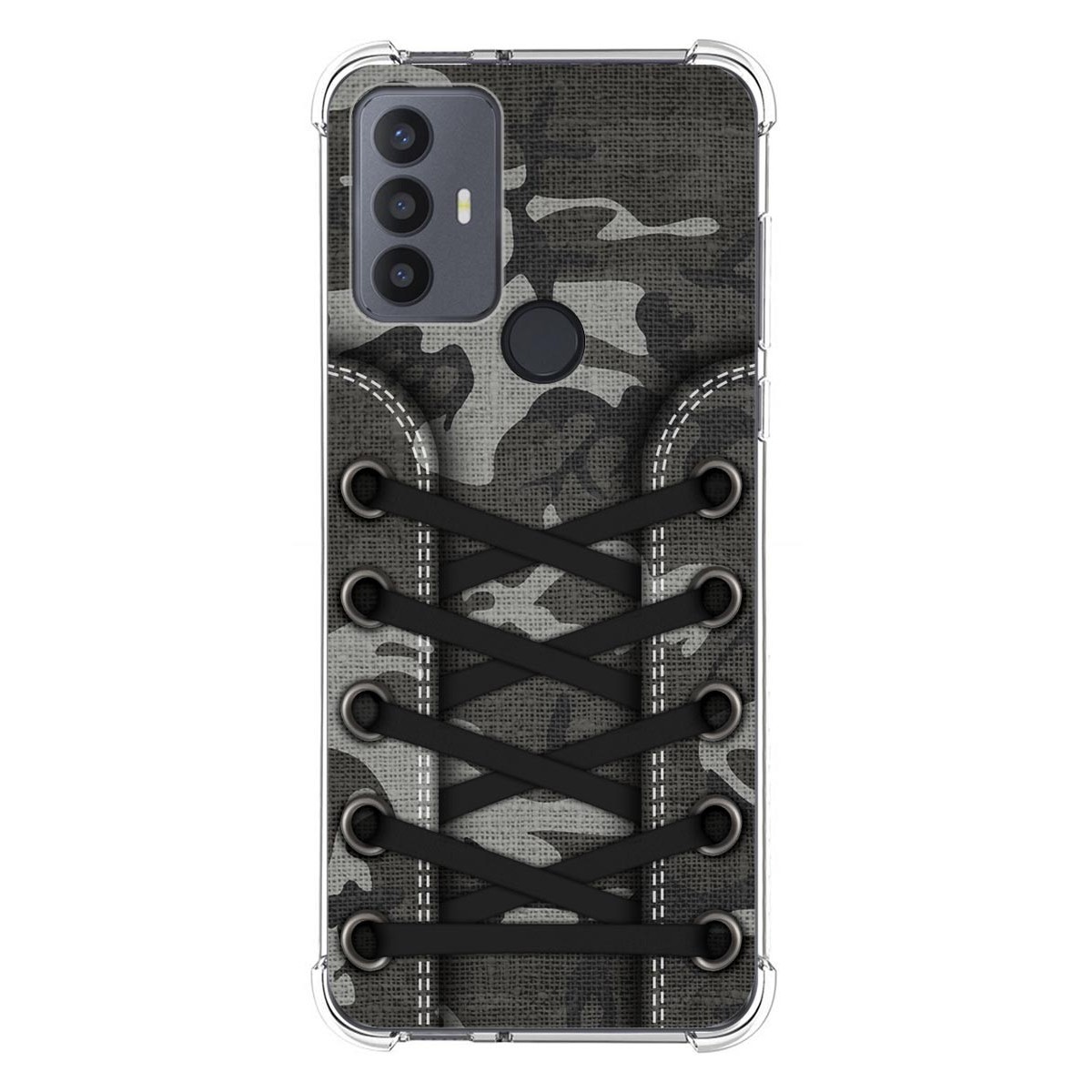 Funda Silicona Antigolpes para TCL 30 SE / 30E / 306 4G diseño Zapatillas 15 Dibujos