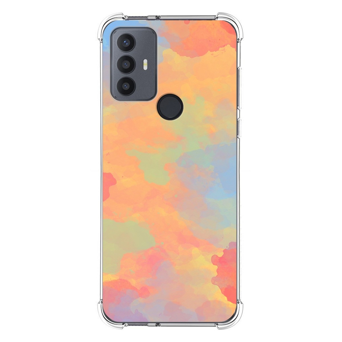 Funda Silicona Antigolpes para TCL 30 SE / 30E / 306 4G diseño Acuarela 08 Dibujos