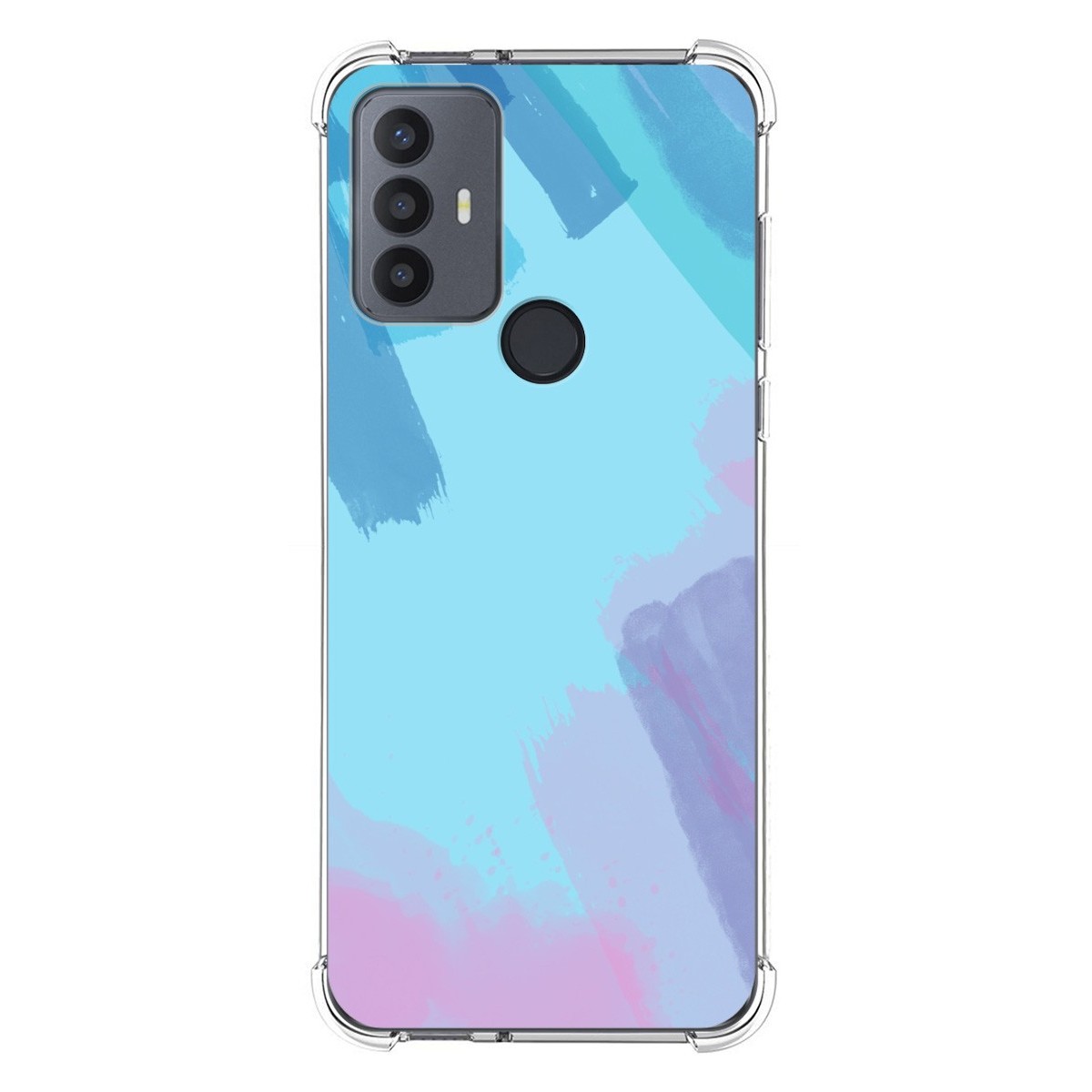 Funda Silicona Antigolpes para TCL 30 SE / 30E / 306 4G diseño Acuarela 10 Dibujos