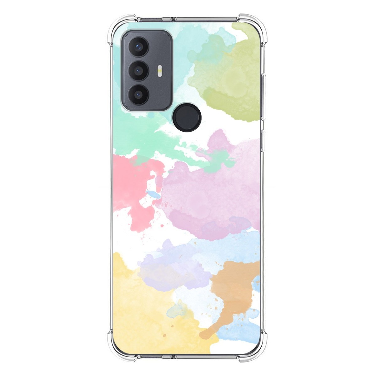 Funda Silicona Antigolpes para TCL 30 SE / 30E / 306 4G diseño Acuarela 11 Dibujos