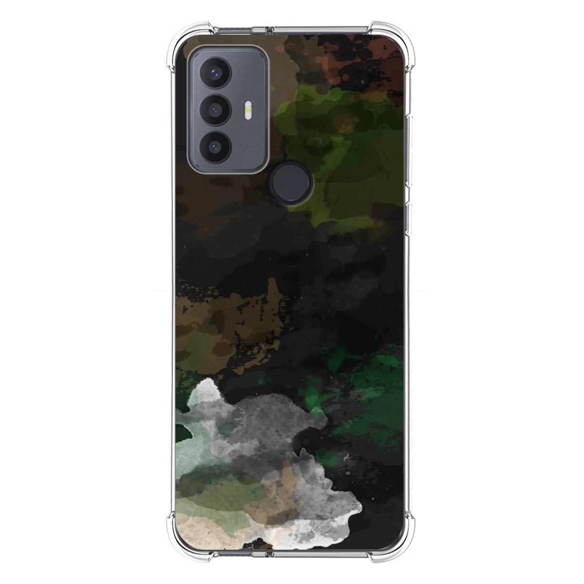Funda Silicona Antigolpes para TCL 30 SE / 30E / 306 4G diseño Acuarela 12 Dibujos