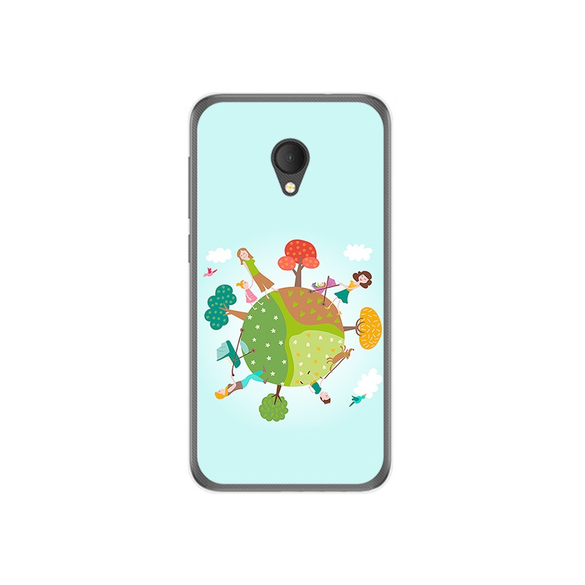 Funda Gel Tpu para Alcatel U5 Hd / U5 Hd Premium Diseño Familia Dibujos
