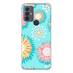 Funda Silicona Antigolpes para TCL 30 SE / 30E / 306 4G diseño Flores 05 Dibujos
