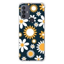 Funda Silicona Antigolpes para TCL 30 SE / 30E / 306 4G diseño Flores 08 Dibujos