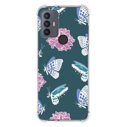 Funda Silicona Antigolpes para TCL 30 SE / 30E / 306 4G diseño Flores 10 Dibujos