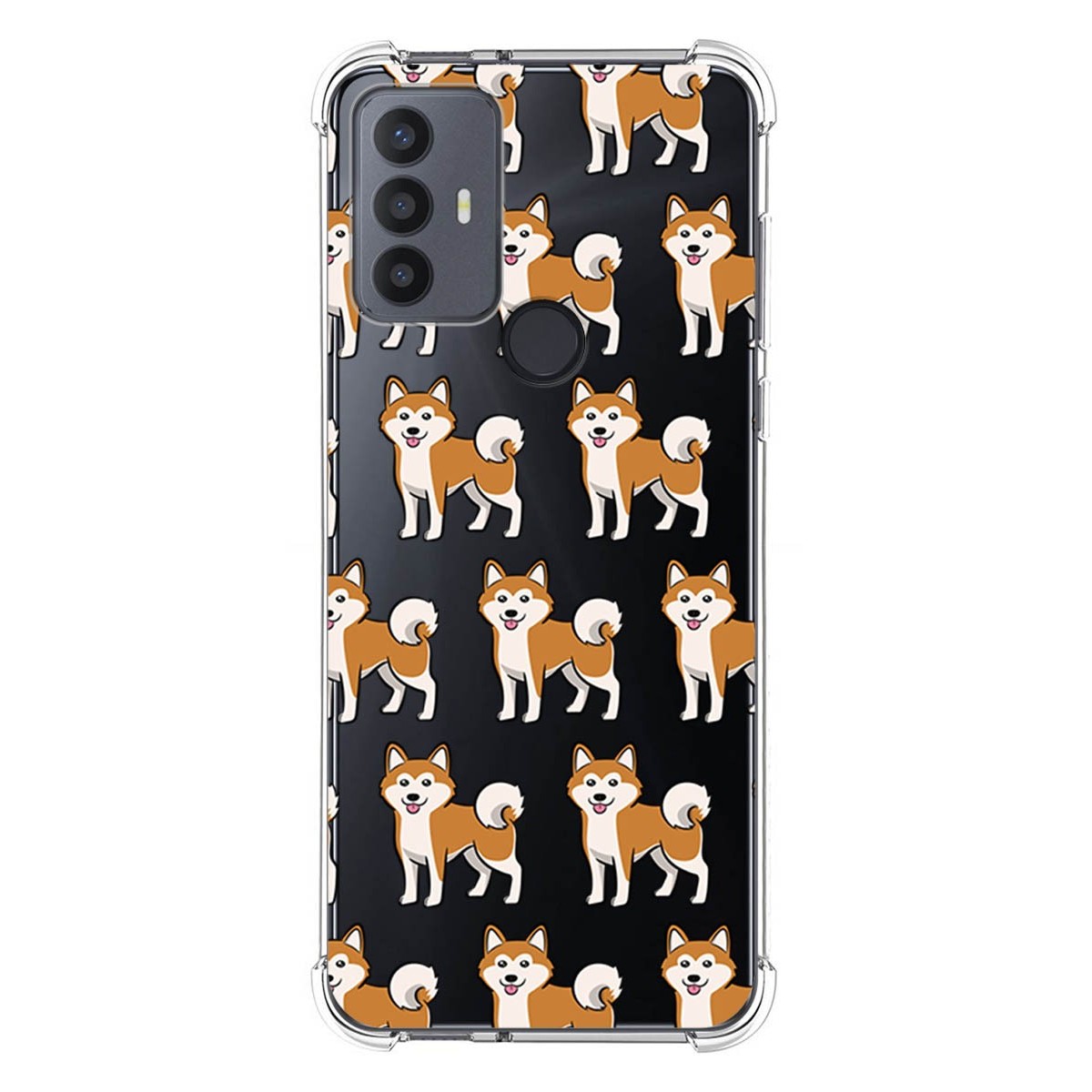 Funda Silicona Antigolpes para TCL 30 SE / 30E / 306 4G diseño Perros 08 Dibujos