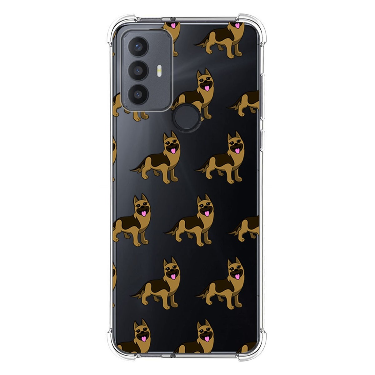 Funda Silicona Antigolpes para TCL 30 SE / 30E / 306 4G diseño Perros 09 Dibujos
