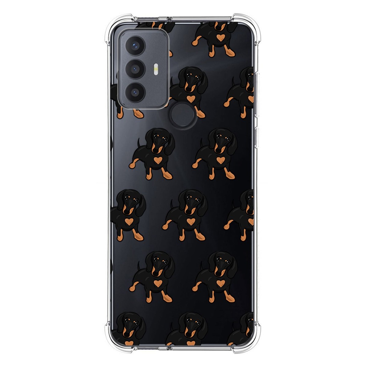 Funda Silicona Antigolpes para TCL 30 SE / 30E / 306 4G diseño Perros 10 Dibujos