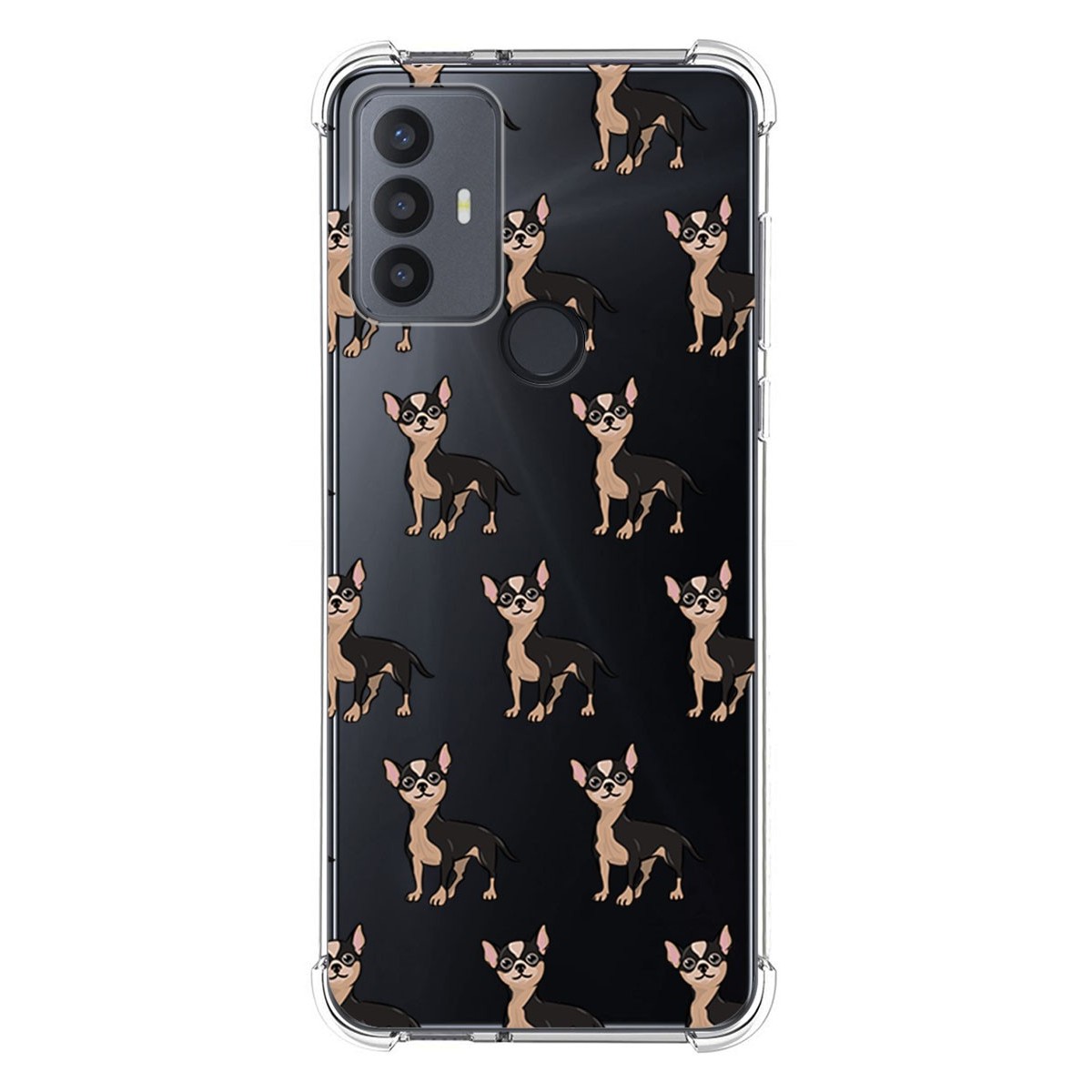 Funda Silicona Antigolpes para TCL 30 SE / 30E / 306 4G diseño Perros 11 Dibujos