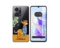 Funda Silicona Transparente para Huawei Honor X7a diseño Jirafa Dibujos
