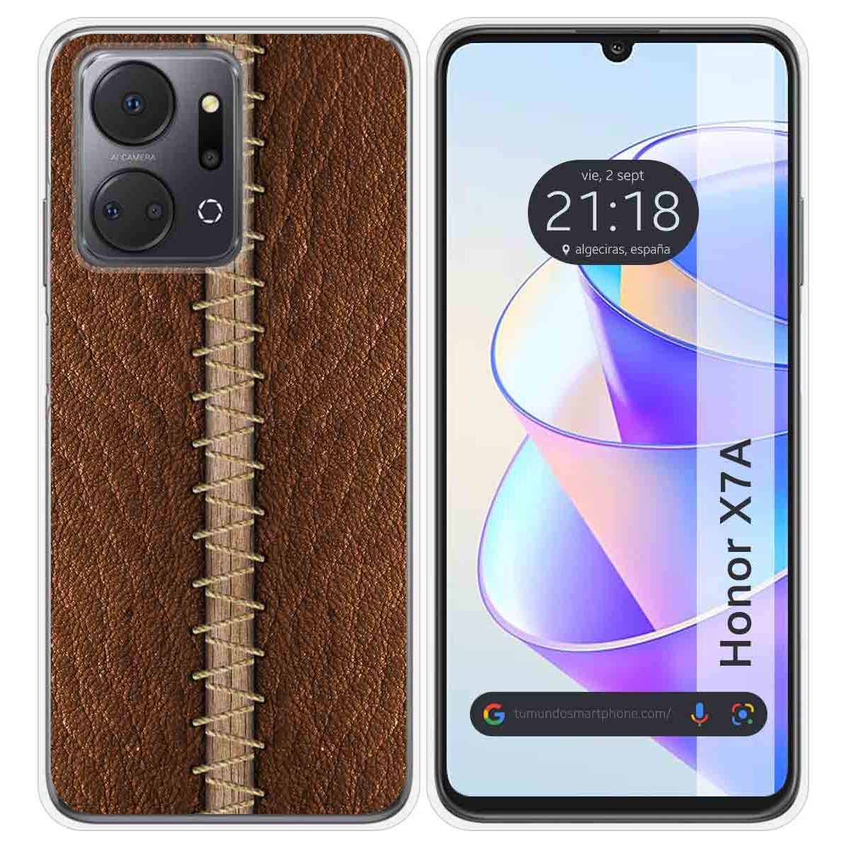 Funda Silicona para Huawei Honor X7a diseño Cuero 01 Dibujos