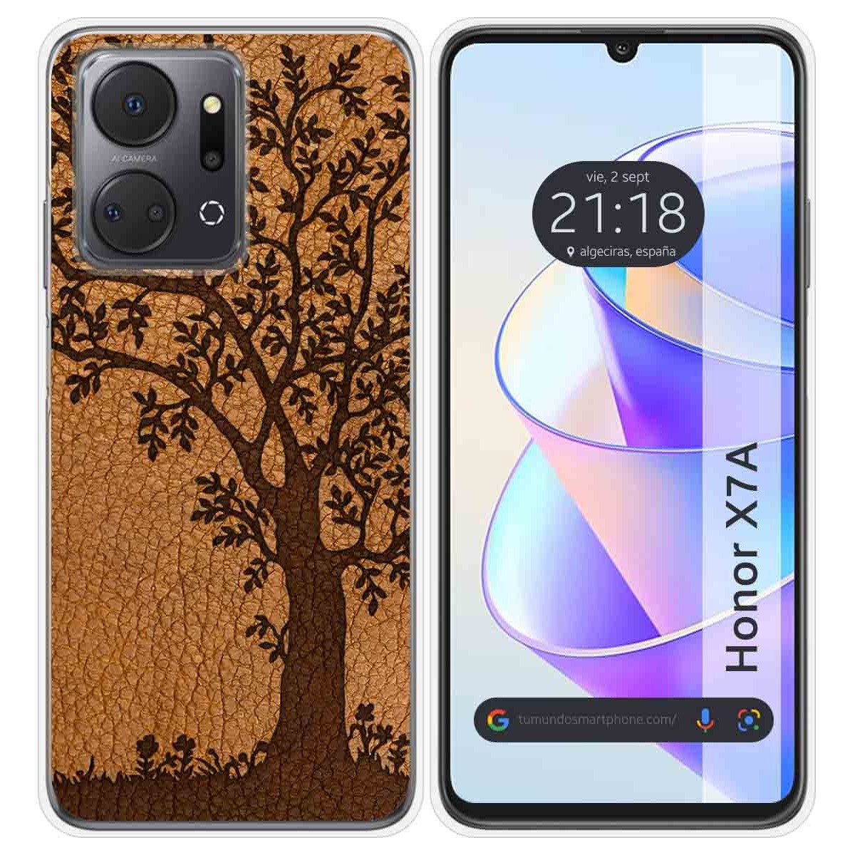 Funda Silicona para Huawei Honor X7a diseño Cuero 03 Dibujos
