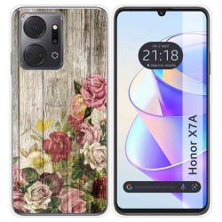 Funda Silicona para Huawei Honor X7a diseño Madera 08 Dibujos