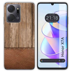Funda Silicona para Huawei Honor X7a diseño Madera 09 Dibujos