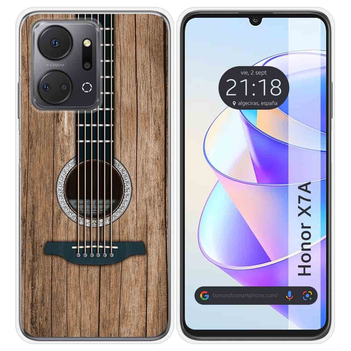 Funda Silicona para Huawei Honor X7a diseño Madera 11 Dibujos