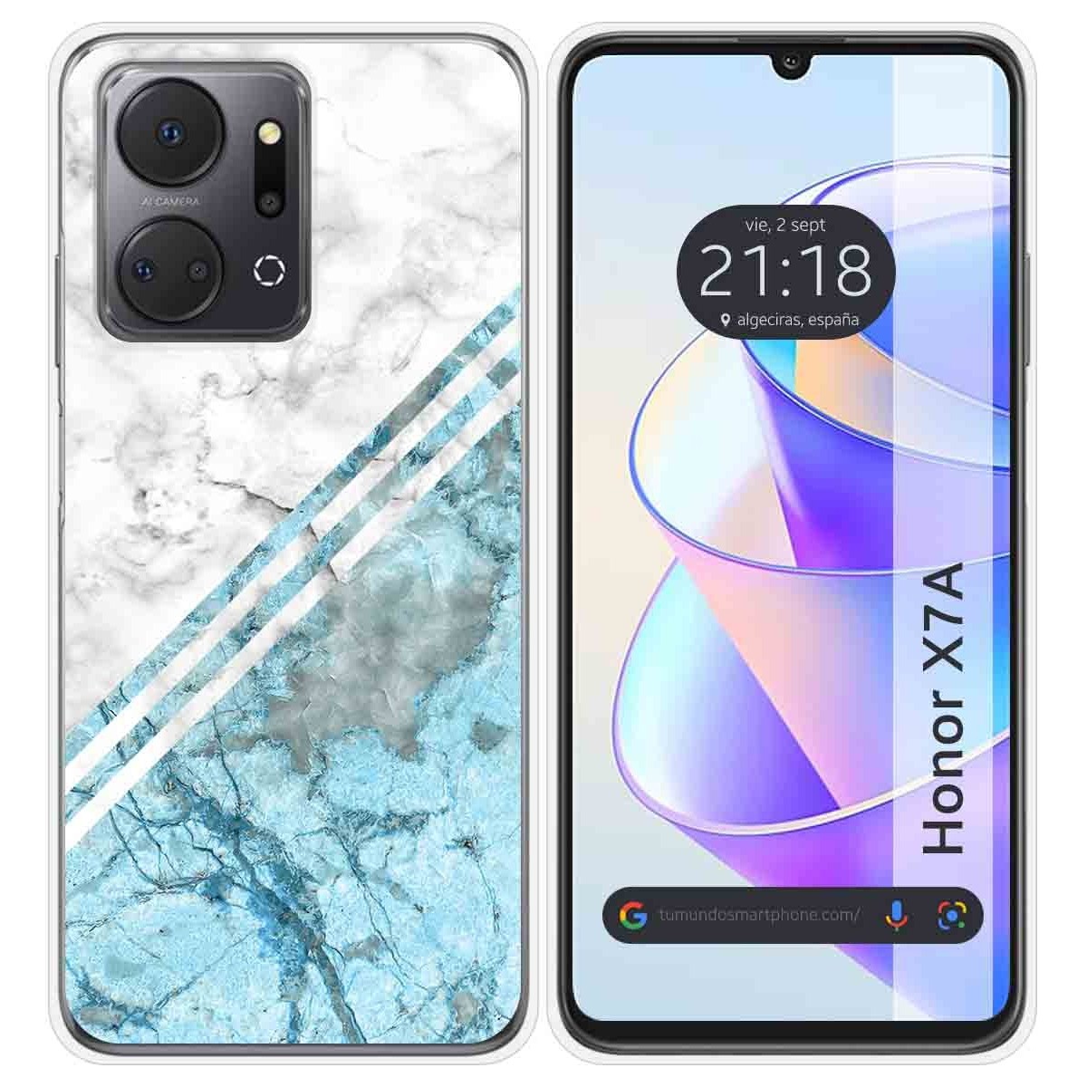 Funda Silicona para Huawei Honor X7a diseño Mármol 02 Dibujos