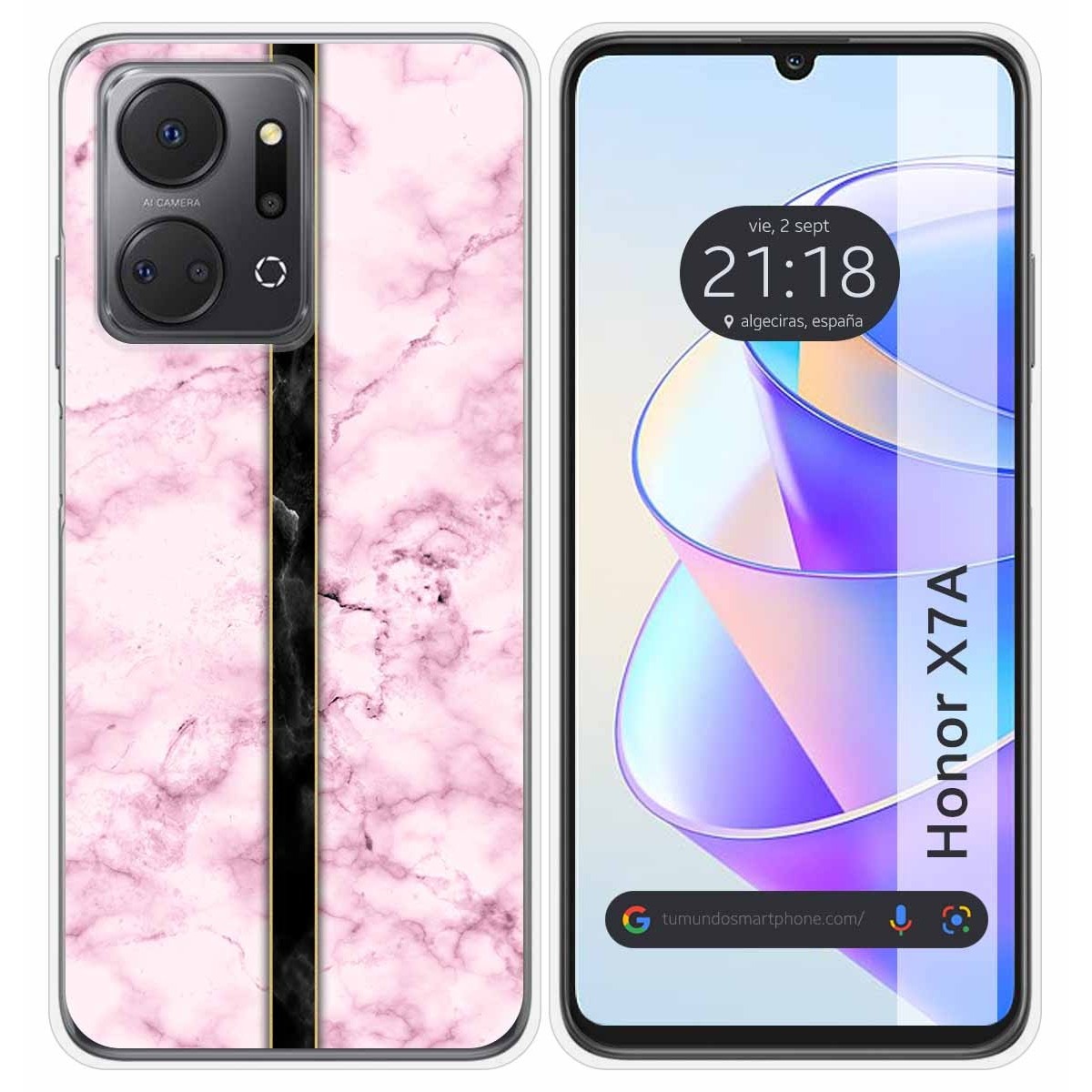 Funda Silicona para Huawei Honor X7a diseño Mármol 04 Dibujos