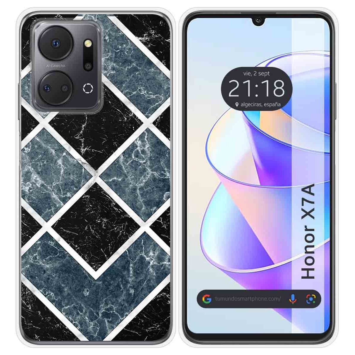 Funda Silicona para Huawei Honor X7a diseño Mármol 06 Dibujos