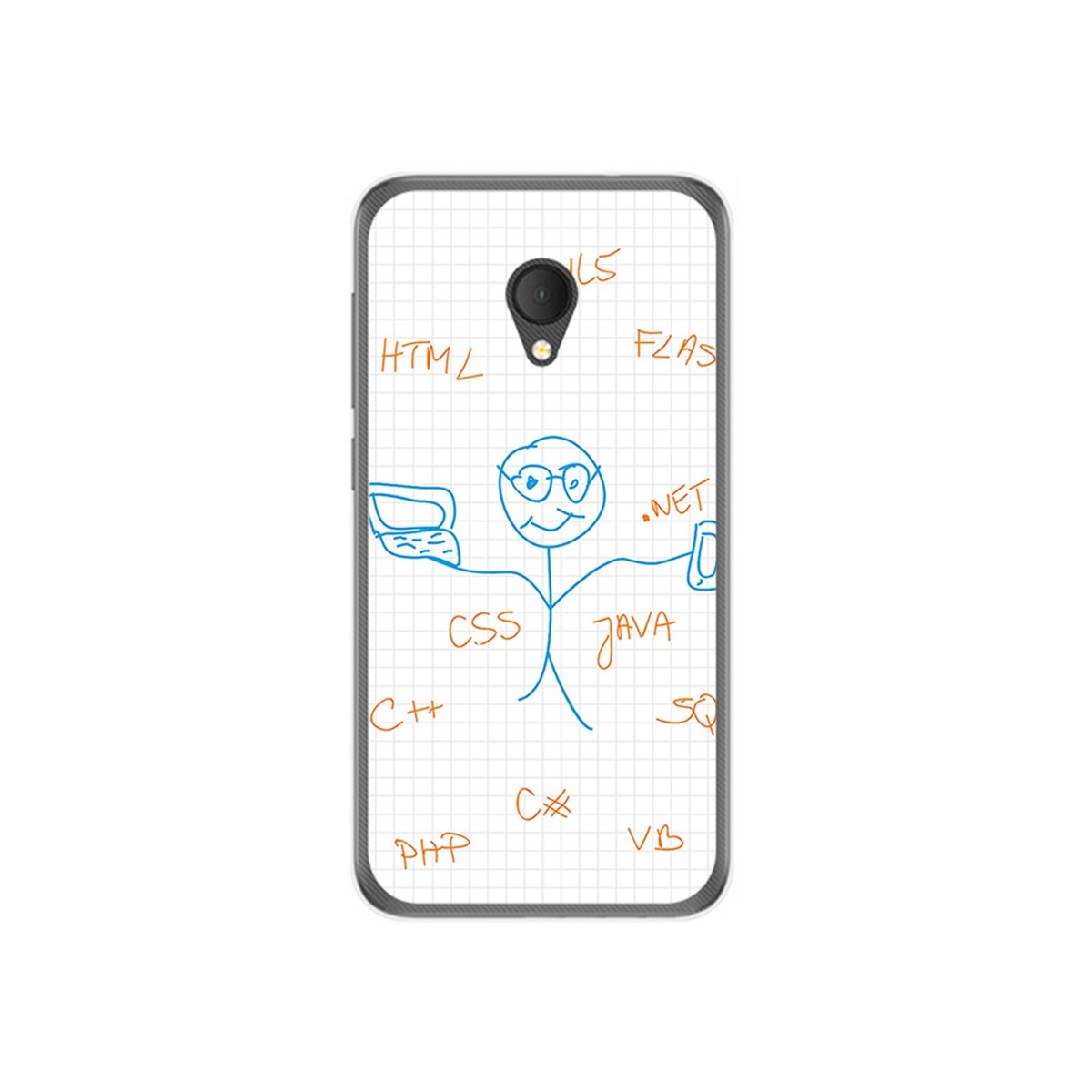 Funda Gel Tpu para Alcatel U5 Hd / U5 Hd Premium Diseño Informatico Dibujos