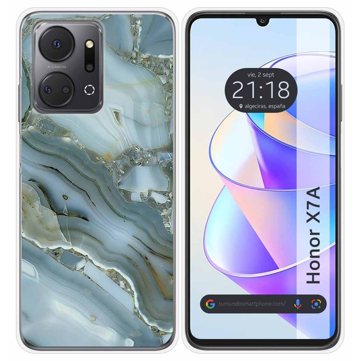 Funda Silicona para Huawei Honor X7a diseño Mármol 09 Dibujos
