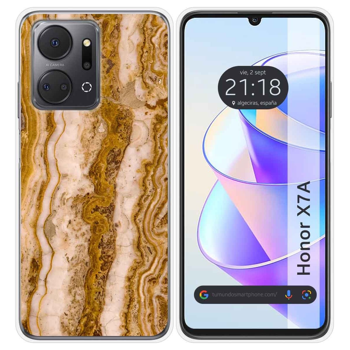 Funda Silicona para Huawei Honor X7a diseño Mármol 10 Dibujos
