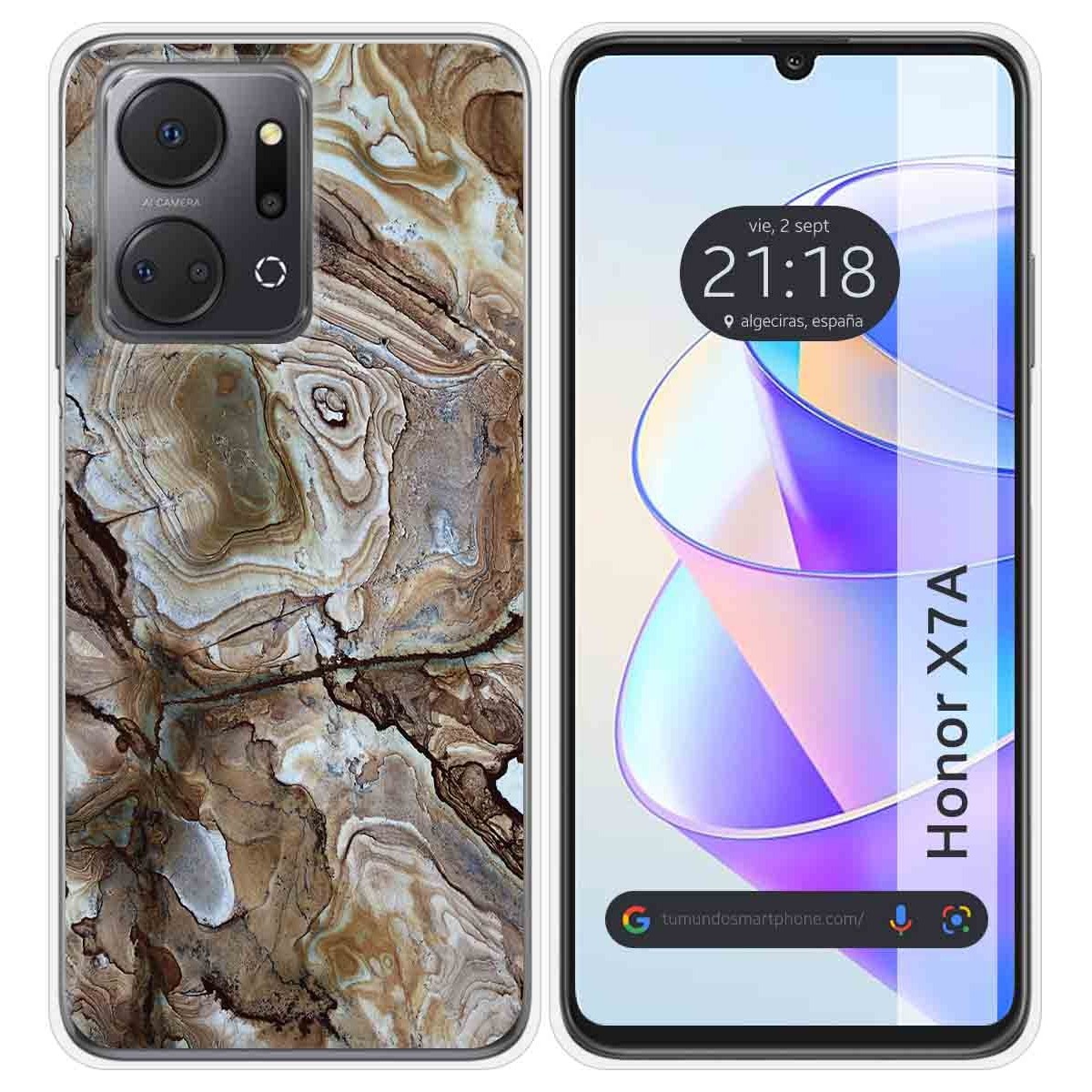 Funda Silicona para Huawei Honor X7a diseño Mármol 14 Dibujos