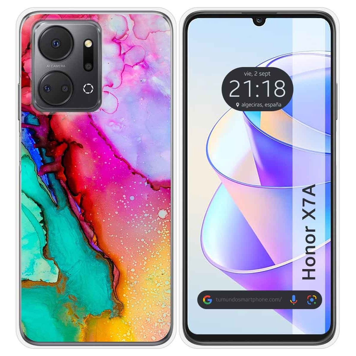 Funda Silicona para Huawei Honor X7a diseño Mármol 15 Dibujos