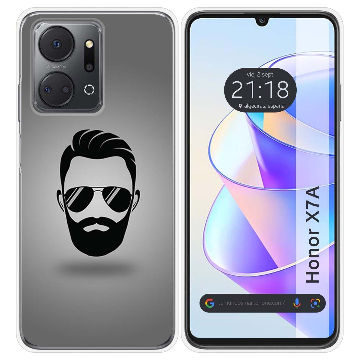Funda Silicona para Huawei Honor X7a diseño Barba Dibujos
