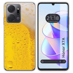 Funda Silicona para Huawei Honor X7a diseño Cerveza Dibujos