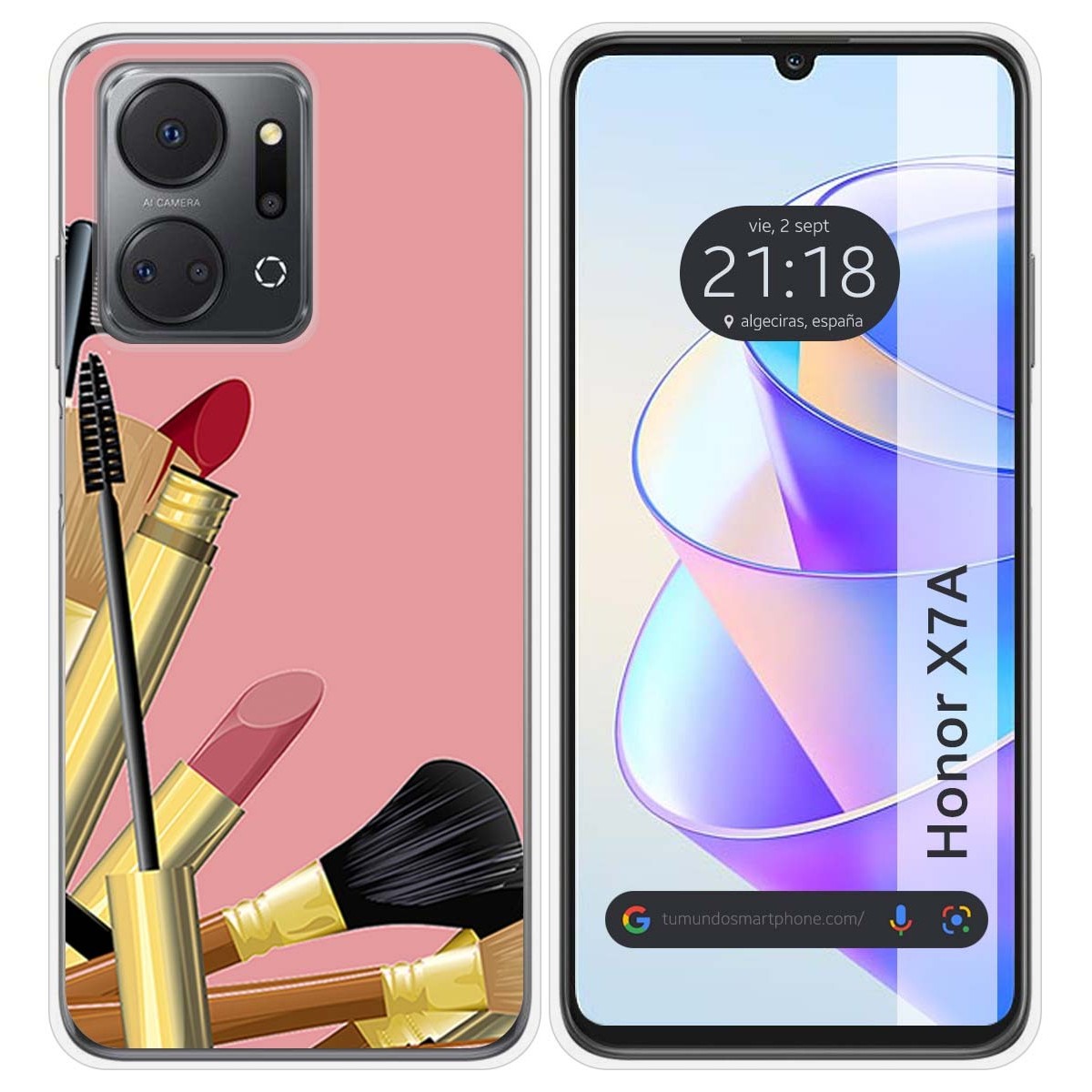 Funda Silicona para Huawei Honor X7a diseño Brochas Dibujos