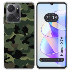 Funda Silicona para Huawei Honor X7a diseño Camuflaje Dibujos