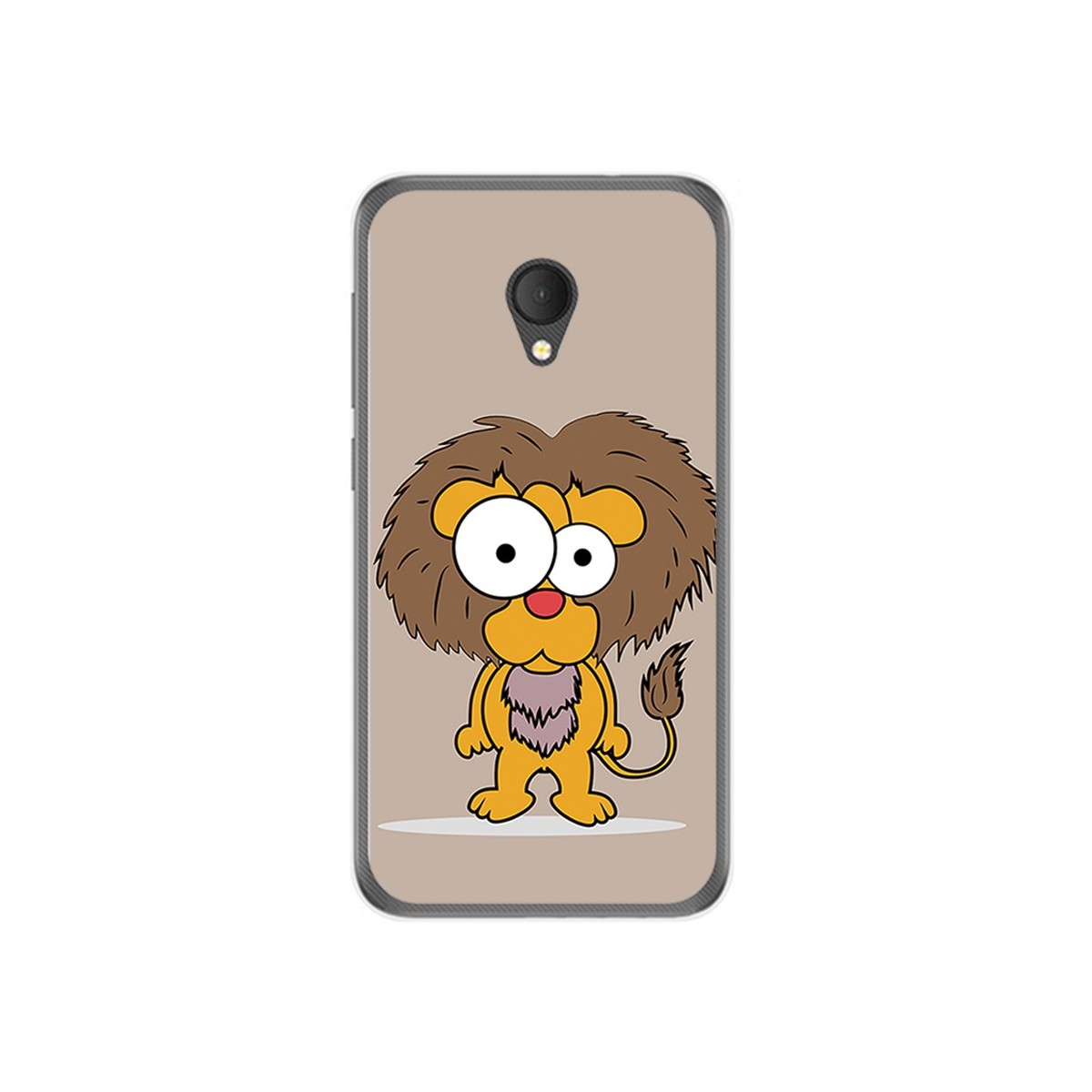 Funda Gel Tpu para Alcatel U5 Hd / U5 Hd Premium Diseño Leon Dibujos