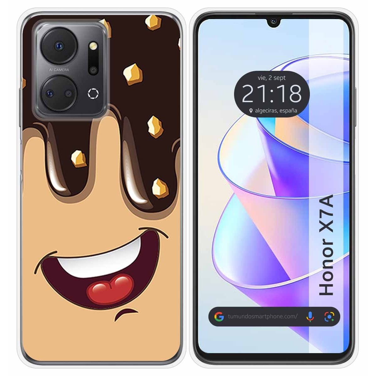 Funda Silicona para Huawei Honor X7a diseño Helado Chocolate Dibujos
