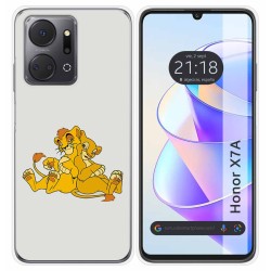 Funda Silicona para Huawei Honor X7a diseño Leones Dibujos