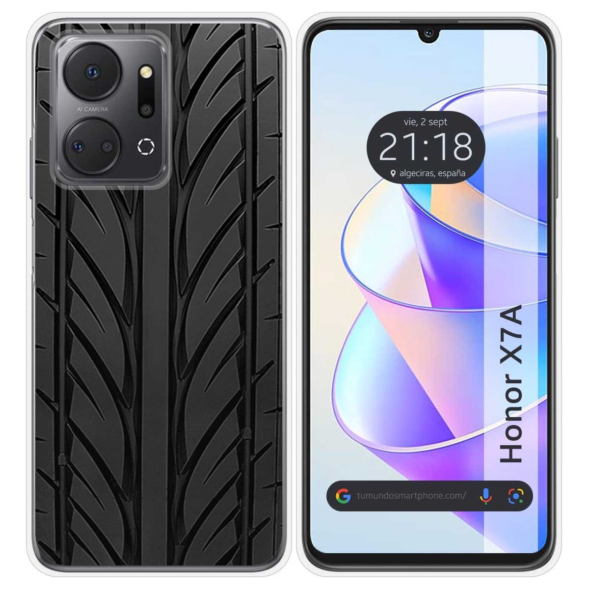 Funda Silicona para Huawei Honor X7a diseño Neumatico Dibujos