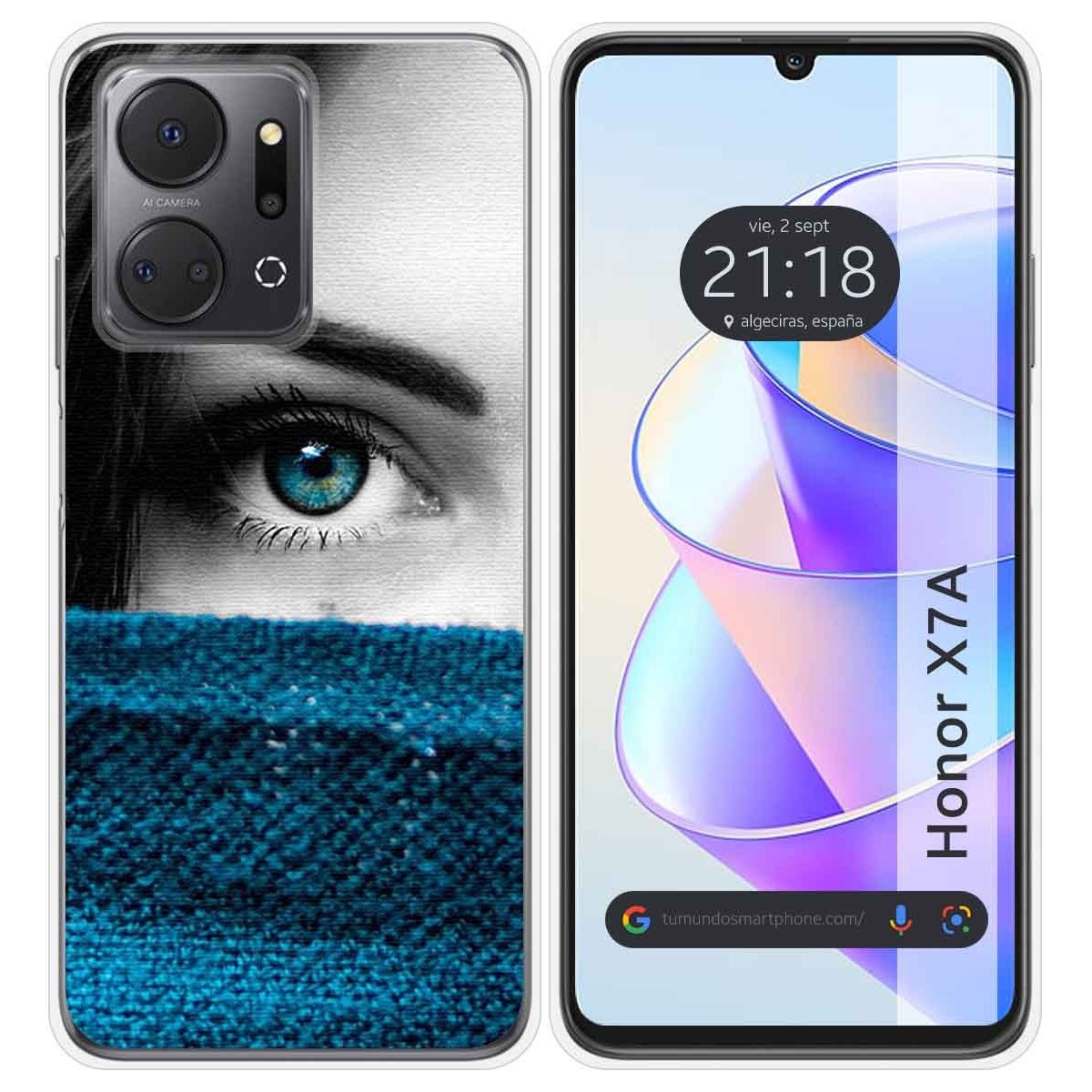 Funda Silicona para Huawei Honor X7a diseño Ojo Dibujos