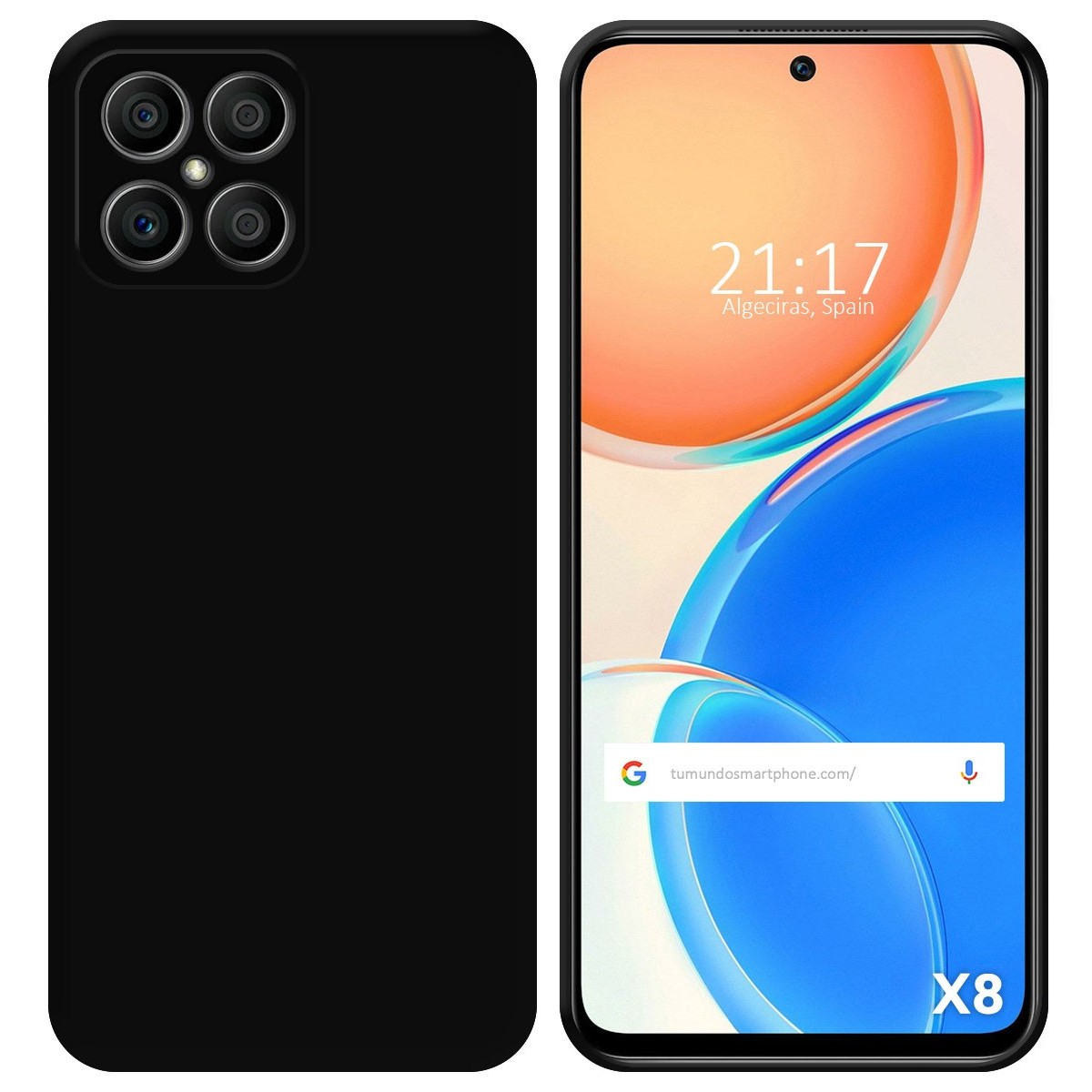 Funda Silicona Gel TPU Negra para Huawei Honor X8