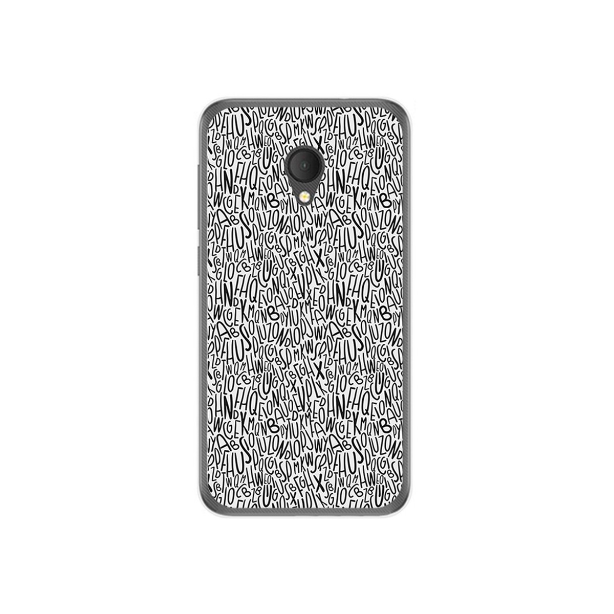 Funda Gel Tpu para Alcatel U5 Hd / U5 Hd Premium Diseño Letras Dibujos