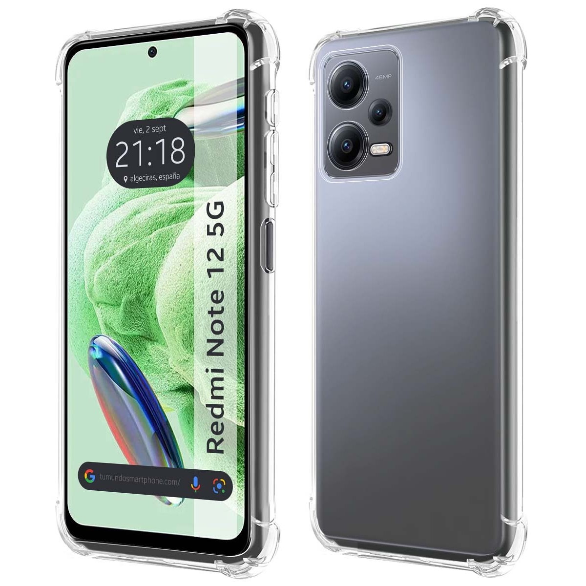 Funda Silicona Antigolpes Transparente compatible con Xiaomi Redmi Note 12 5G