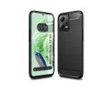 Funda Gel Tpu Tipo Carbon Negra compatible con Xiaomi Redmi Note 12 5G
