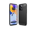 Funda Gel Tpu Tipo Carbon Negra compatible con Xiaomi Redmi Note 12 Pro 5G