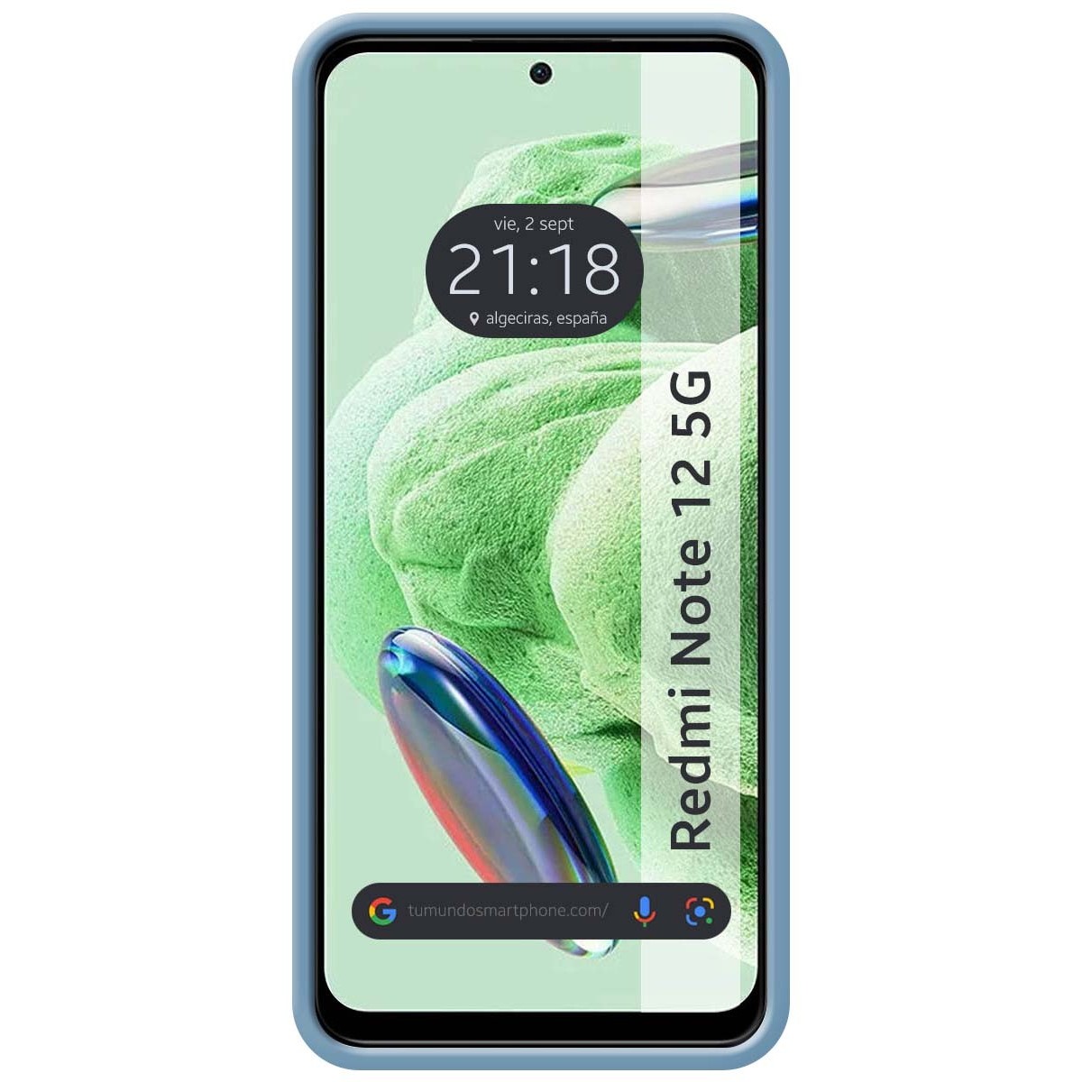 Funda Silicona Líquida Ultra Suave compatible con Xiaomi Redmi Note 12 5G color Azul