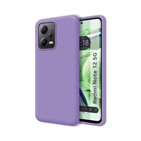 Funda Silicona Líquida Ultra Suave compatible con Xiaomi Redmi Note 12 5G color Morada