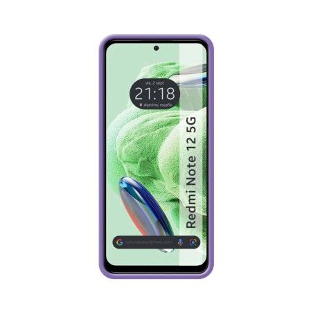 Funda Silicona Líquida Ultra Suave compatible con Xiaomi Redmi Note 12 5G color Morada