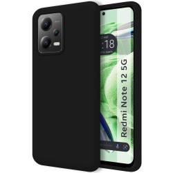 Funda Silicona Líquida Ultra Suave compatible con Xiaomi Redmi Note 12 5G color Negra