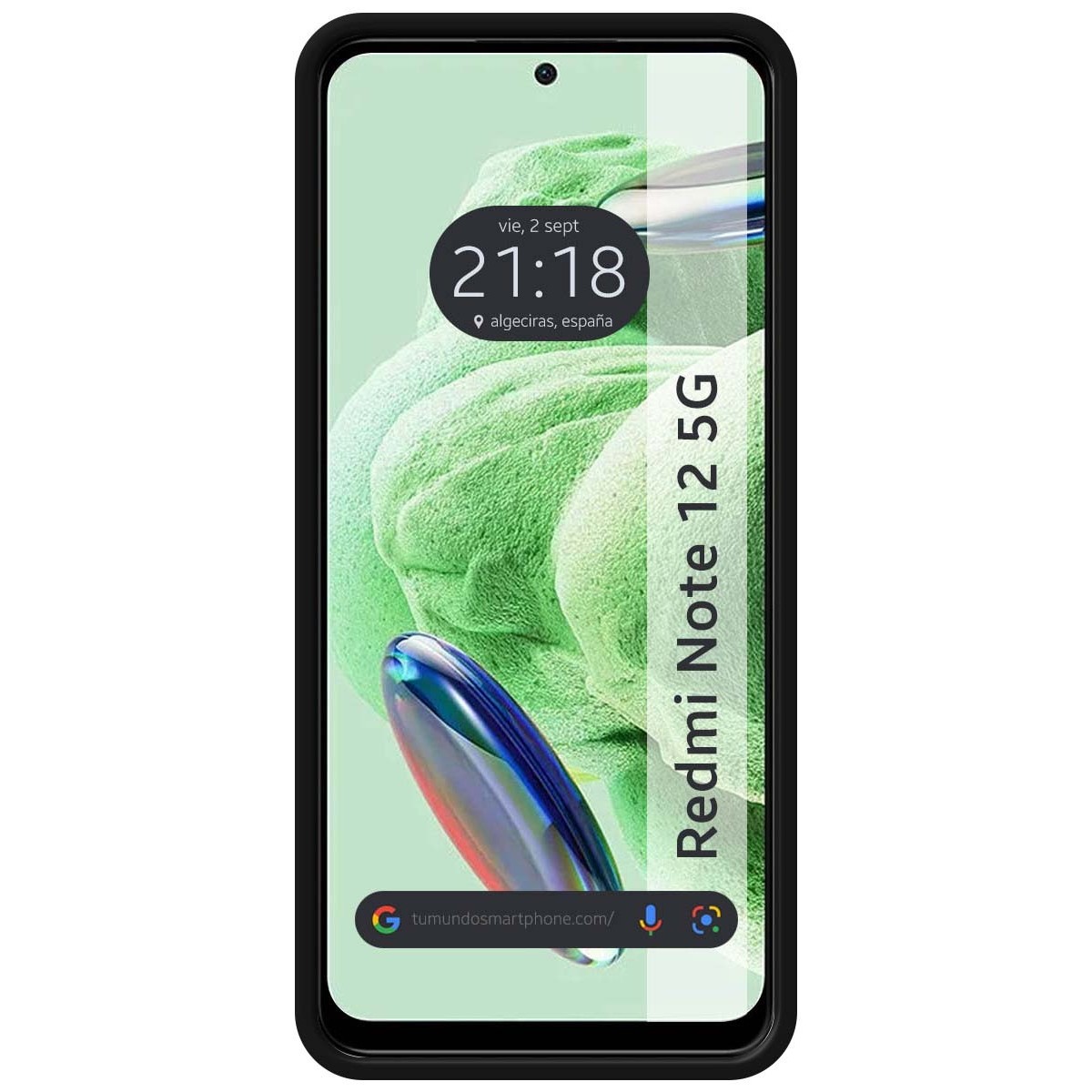 Funda Silicona Líquida Ultra Suave compatible con Xiaomi Redmi Note 12 5G color Negra