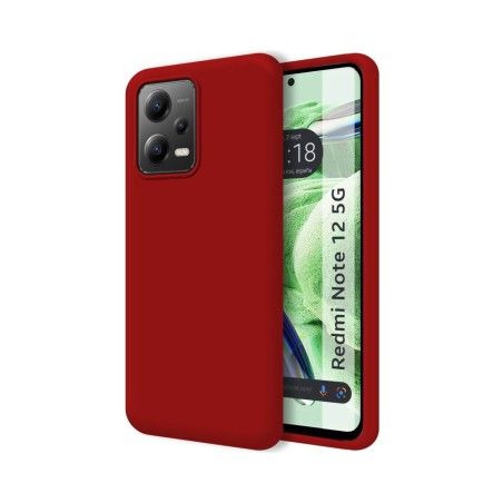 Funda Silicona Líquida Ultra Suave compatible con Xiaomi Redmi Note 12 5G color Roja