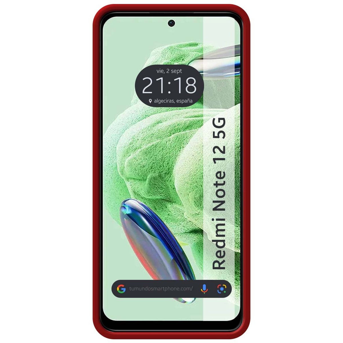 Funda Silicona Líquida Ultra Suave compatible con Xiaomi Redmi Note 12 5G color Roja