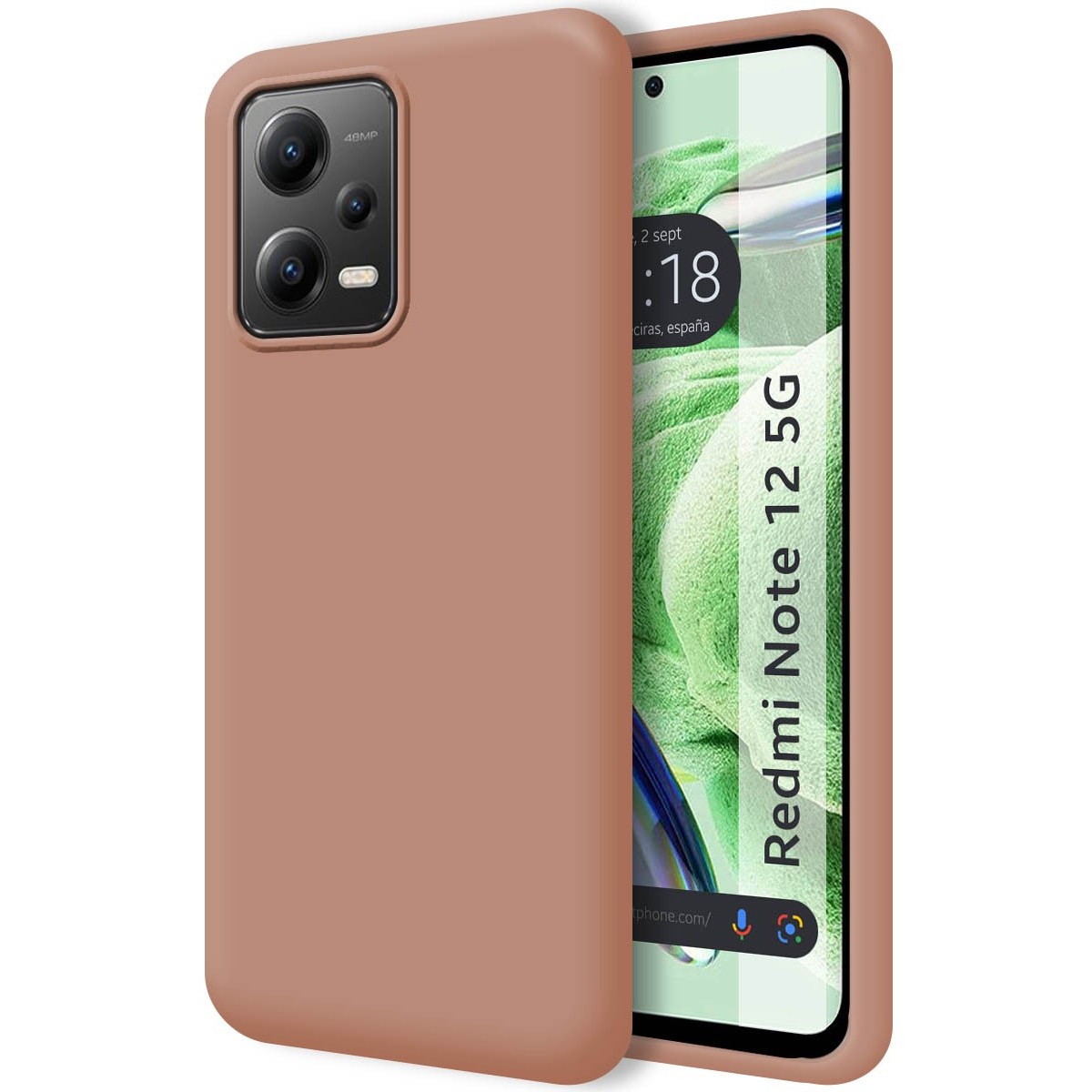 Funda Silicona Líquida Ultra Suave compatible con Xiaomi Redmi Note 12 5G color Rosa